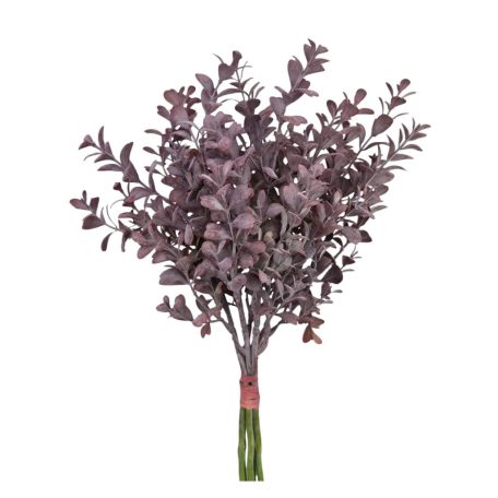 Vegyes dekor műzöld csokor 2 - Bordó - 42 cm