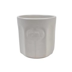 Bordázott HOME feliratos kaspó - Fehér - 10 cm