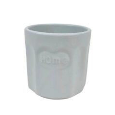 Bordázott HOME feliratos kaspó - Kék - 10 cm