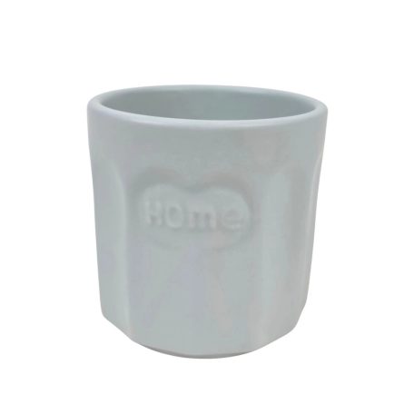 Bordázott HOME feliratos kaspó - Kék - 10 cm