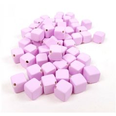 Fűzhetős kocka gyöngy - Világos Lila - 60 g/csomag