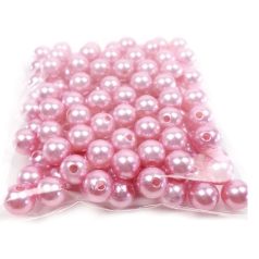 Dekor gyöngy - 10 mm - Rózsaszín - 60 g/csomag 
