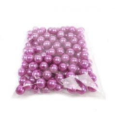 Dekor gyöngy - 10 mm - Közép Lila - 60 g/csomag