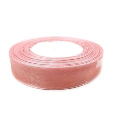 20 mm-es organza szalag - Fáradt rózsaszín