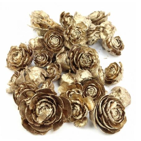Cédrus rózsa fej - Arany - 3-5 cm - 11 dkg/csomag  