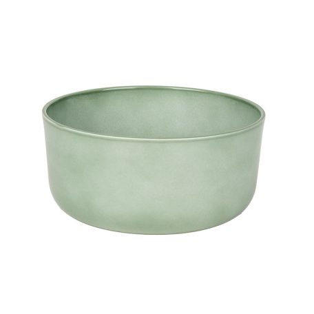 Amos kerámia tál - Fényes zsályazöld - 18 cm, 21 cm