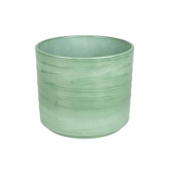   Wave kerámia kaspó - Fényes zsályazöld - 14 cm, 16 cm, 20 cm