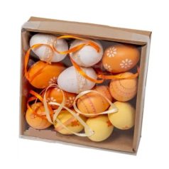 Tojás akasztós - Narancssárga - 4x3 cm - 12 db/csomag