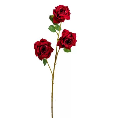 Rózsa ág bársony - 3 virágos - 80 cm