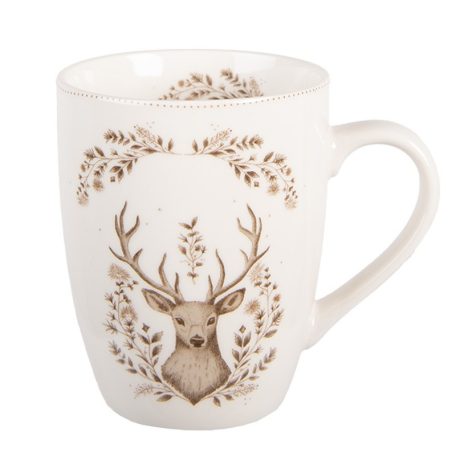  Clayre & Eef -  Porcelánbögre - Szarvas - 350 ml