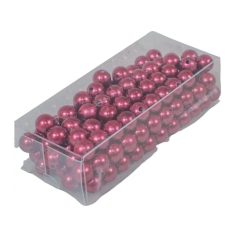 Dekor gyöngy - 8 mm - Bordó - 85 gr/csomag