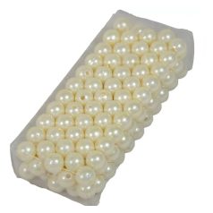 Dekor gyöngy - 10 mm - Krém - 85 gr/csomag