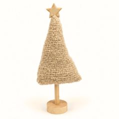 Püss fenyő fa talpon - Bézs - 38 cm 