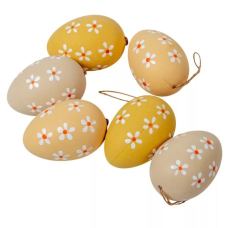 Húsvéti tojás - Krém-sárga - 6 cm - 6 db/csomag