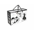 Porcelánbögre - Fekete macskás (macskamama kiscicákkal) - 500 ml