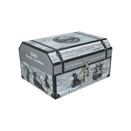Carmani porcelán utazóbögre - London fekete macska - 320 ml 