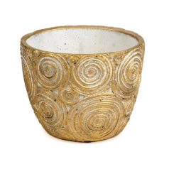   Circo kőkaspó - Antikolt arany - 7,3x6 cm, 9x8 cm, 12x9,5 cm, 16x12,5 cm