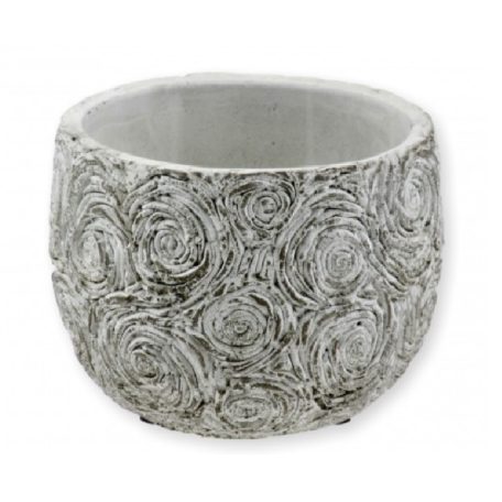 Rose kő gömbkaspó - Szürke - 12,5 cm