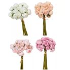 Dekor peonia csokor - 4 szín  - 28 cm 