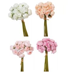 Dekor peonia csokor - 4 szín  - 28 cm 