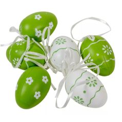 Húsvéti tojás - virág mintás - 6 cm - 6 db/csomag