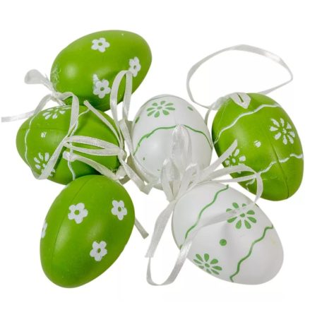 Húsvéti tojás - virág mintás - 6 cm - 6 db/csomag