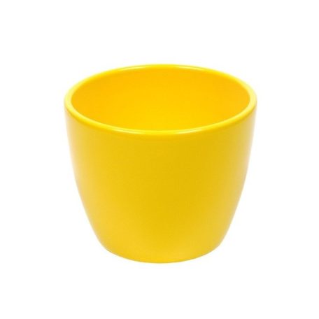 Base kerámia kaspó - Sárga - 8 cm, 9 cm, 10 cm, 11 cm, 13 cm, 15 cm