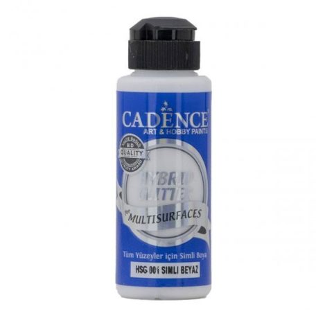 Cadence Hybrid glitter festék - 120 ml - White - HSG-001