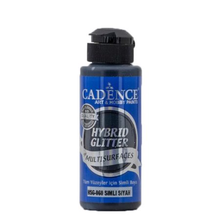 Cadence Hybrid glitter festék - 120 ml - Black - HSG-060