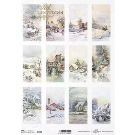 Karácsonyi rizspapír - A4 - 21x29,7 cm - ITD-R1498