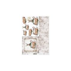 Nyuszi csészében rizspapír - A4 - 21x29,7cm - ITD-R1580