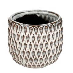 Gemma kerámia kaspó - Krém-barna - 11 cm, 13 cm, 15,5 cm