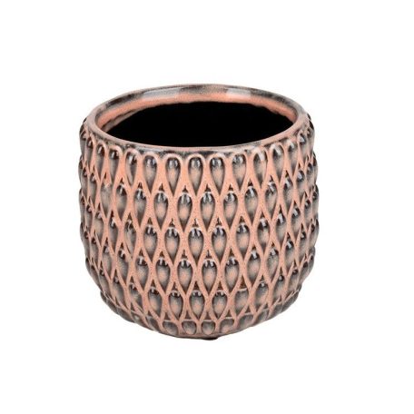 Gemma kerámia kaspó - Rózsaszín-barna - 11 cm, 13 cm, 15,5 cm