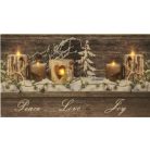 Karácsonyi LEDes világító falikép Peace-Love-Joy - 40x20 cm 