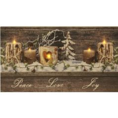   Karácsonyi LEDes világító falikép Peace-Love-Joy - 40x20 cm 
