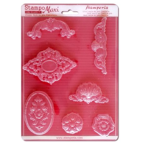 Lágy PVC öntőforma - A4 - 29,7x21 cm - Keretek - K3PTA-435