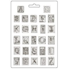   Lágy PVC öntőforma - A4 - Master of Magic alphabet - K3PTA4589