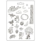 Lágy PVC öntőforma - A4 - Hidden Grove - K3PTA4590