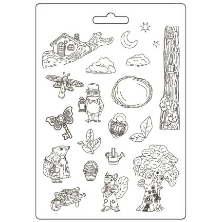 Lágy PVC öntőforma - A4 - Hidden Grove - K3PTA4590