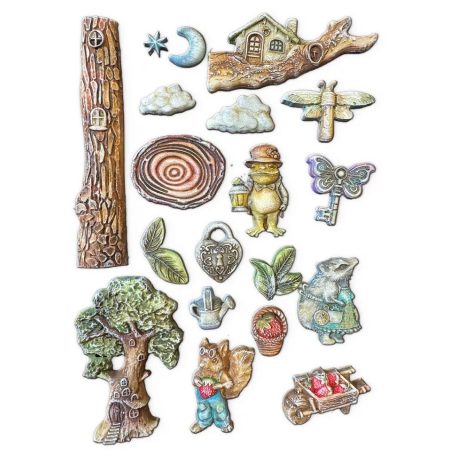 Lágy PVC öntőforma - A4 - Hidden Grove - K3PTA4590