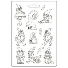   Lágy PVC öntőforma - A5 - Hidden Grovev Gnomes - K3PTA-5669