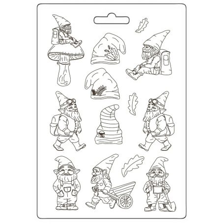 Lágy PVC öntőforma - A5 - Hidden Grovev Gnomes - K3PTA-5669