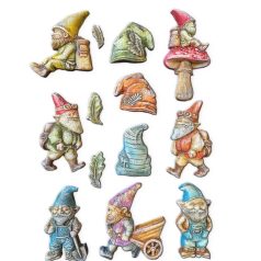   Lágy PVC öntőforma - A5 - Hidden Grovev Gnomes - K3PTA-5669