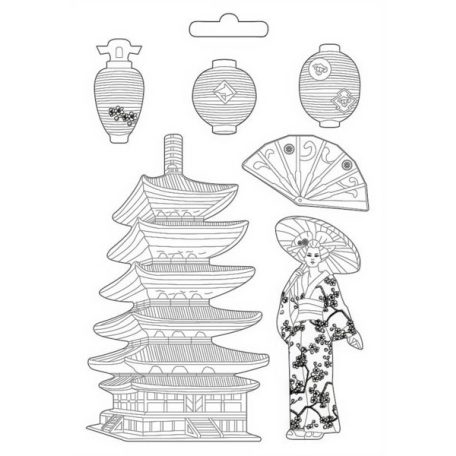  Lágy PVC öntőforma - A4 - Sir Vagabond Japan Pagoda - K3PTA4509