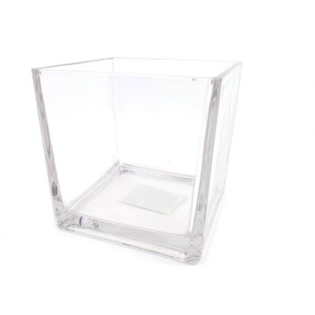  Üveg mécsestartó kocka - 10x10 cm 