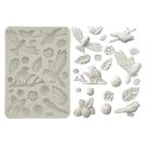 Szilikon öntőforma - A5 - Forest birds - KACMA-538