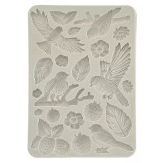 Szilikon öntőforma - A5 - Forest birds - KACMA-538