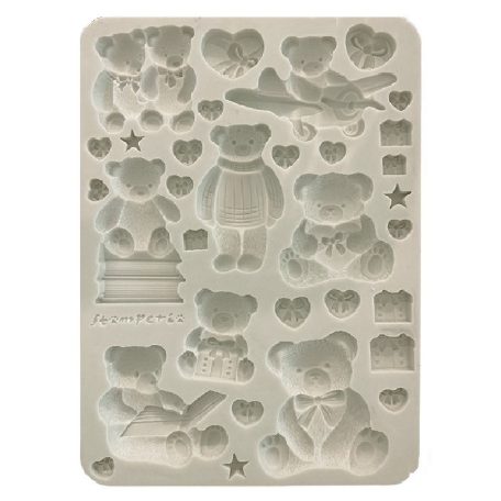Szilikon öntőforma - A5 - Teddy Bears  - KACMA-557