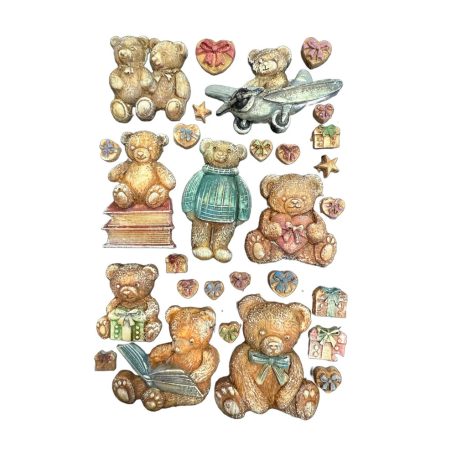 Szilikon öntőforma - A5 - Teddy Bears  - KACMA-557