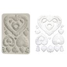 Szilikon öntőforma - A5 - Hearts - KACMA-558